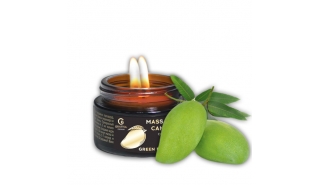 Grattol Premium Massage Candle Green Mango - массажная свеча на кокосовом воске с ароматом Зеленого Манго, 30ml